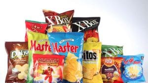 بسته بندی چیپس و پفک با سلفون متالایز