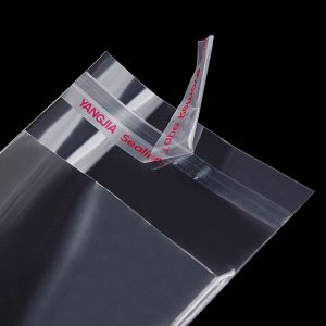 Cellophane with adhesive lips