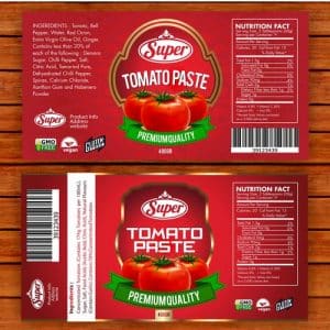 ملصق معجون الطماطم