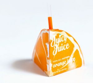 بسته بندی خلاقانه آب پرتقال