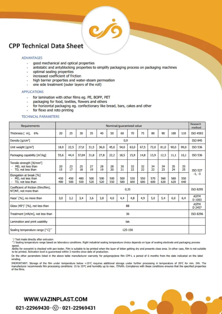 دیتا شیت سلفون cpp