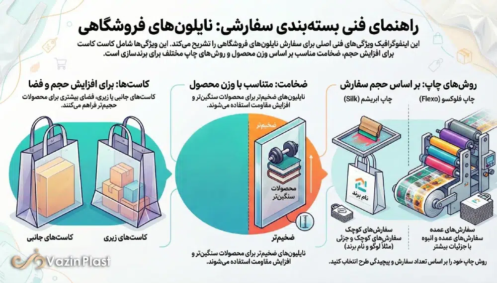 ویژگیهای فنی نایلون های فروشگاهی